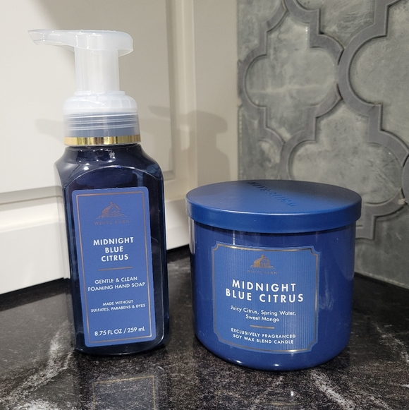Bath & Body Works Other - Bath And Body Works Midnight Blue Citrus Hand Soap and Candle Set